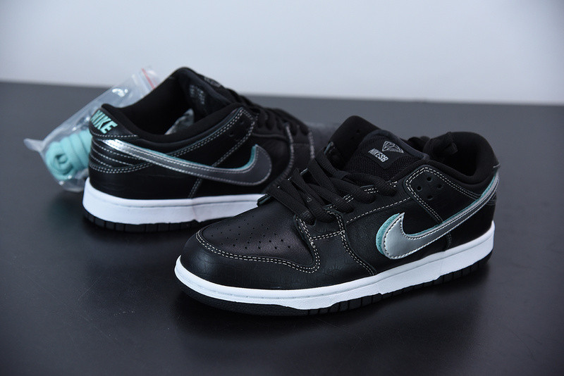 nike sb dunk low black x diamond S*pply x co bv1310-001