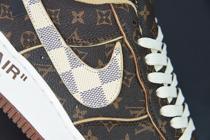 lvt x nike air force monogram damier azur