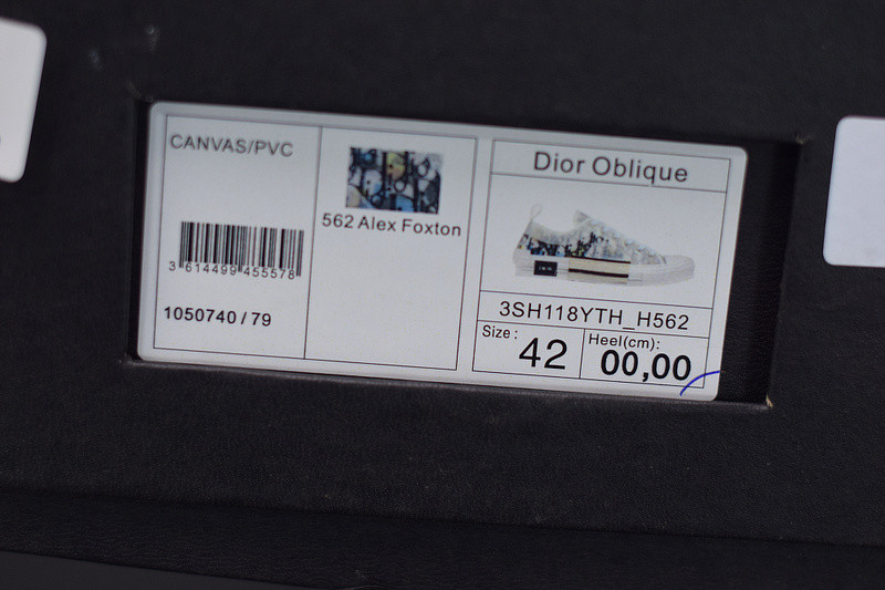 b23 low-top sneaker in dio* oblique with dio* and alex foxton print