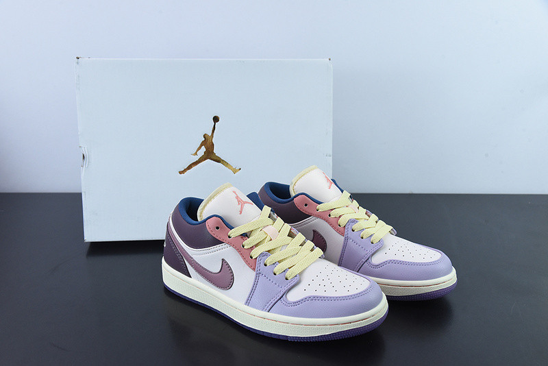 air jordan 1 low covered in pastel pinks and purples dz2768-651