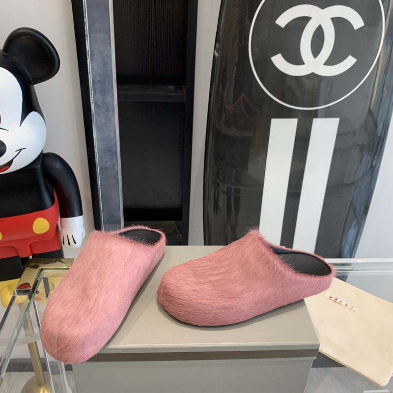 marni calf hair slippers