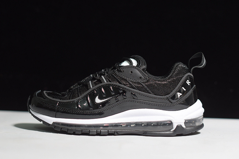 nike air max 98 black/white-reflect silver 640744-010