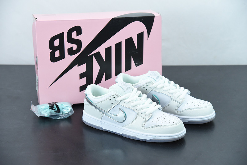 nike sb dunk low diamond S*pply co white diamond bv1310-100