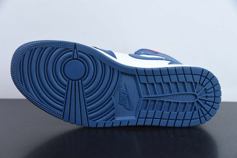 air jordan 1 mid "blue/red" bq6472-146