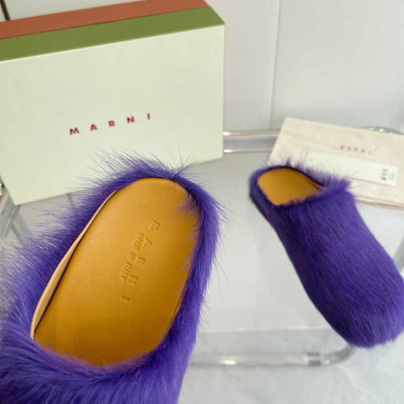 Marni calf hair slippers