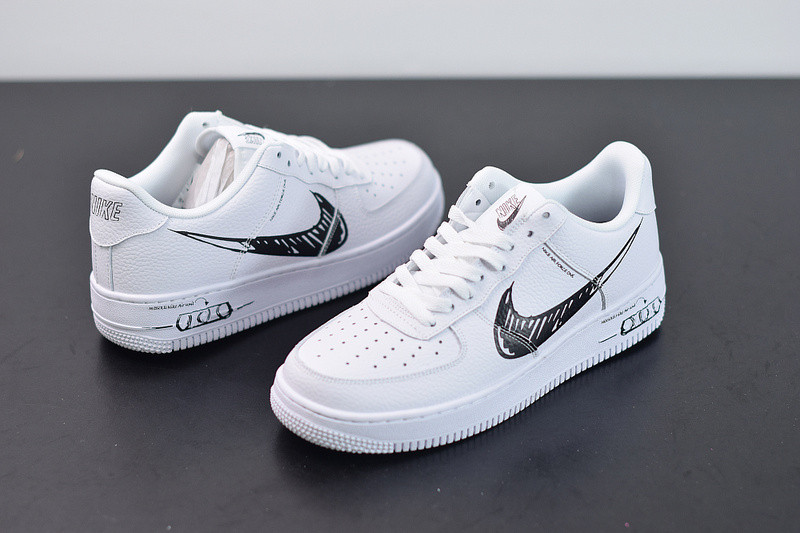 nike air force 1 low “sketch” in white/black cw7581-101